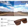 imageFEISEDY Sunglasses for Women Men Fashion Mirrored Single Lens Driving Beach Sunnies UV400 Shades B2996Leopard Frame  Tea Lens