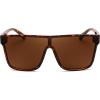 imageFEISEDY Sunglasses for Women Men Fashion Mirrored Single Lens Driving Beach Sunnies UV400 Shades B2996Leopard Frame  Tea Lens