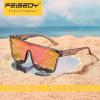 imageFEISEDY Sunglasses for Women Men Fashion Mirrored Single Lens Driving Beach Sunnies UV400 Shades B2996Transparent Grey Frame  Pink Mirrored Lens