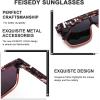 imageFEISEDY Sunglasses for Women Men Fashion Mirrored Single Lens Driving Beach Sunnies UV400 Shades B2996Transparent Pink Leopard Frame  Purple Mirrored Lens