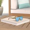 imageFEISEDY Sunglasses for Women Men Fashion Mirrored Single Lens Driving Beach Sunnies UV400 Shades B2996Yellow Camouflage Frame  Blue Mirrored Lens