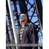 imageFEISEDY Sunglasses for Women Men Fashion Mirrored Single Lens Driving Beach Sunnies UV400 Shades B2996Yellow Camouflage Frame  Blue Mirrored Lens