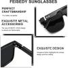 imageFEISEDY Sunglasses for Women Men Fashion Mirrored Single Lens Driving Beach Sunnies UV400 Shades B2996Z2packblack Frame  Grey Lensblack Frame  Silver Lens