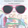 imageFEISEDY Toddler Aviator Polarized Sunglasses Flexible Frame Cute Baby Boys Girls Age 06 Rubber Outdoor B2789001 Pink  Cyanblue