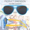 imageFEISEDY Toddler Aviator Polarized Sunglasses Flexible Frame Cute Baby Boys Girls Age 06 Rubber Outdoor B2789002 Blue  Yellow