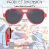 imageFEISEDY Toddler Aviator Polarized Sunglasses Flexible Frame Cute Baby Boys Girls Age 06 Rubber Outdoor B2789003 Red  White