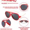 imageFEISEDY Toddler Aviator Polarized Sunglasses Flexible Frame Cute Baby Boys Girls Age 06 Rubber Outdoor B2789003 Red  White