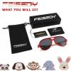 imageFEISEDY Toddler Aviator Polarized Sunglasses Flexible Frame Cute Baby Boys Girls Age 06 Rubber Outdoor B2789003 Red  White