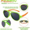 imageFEISEDY Toddler Aviator Polarized Sunglasses Flexible Frame Cute Baby Boys Girls Age 06 Rubber Outdoor B2789005 Green  Orange