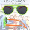 imageFEISEDY Toddler Aviator Polarized Sunglasses Flexible Frame Cute Baby Boys Girls Age 06 Rubber Outdoor B2789005 Green  Orange