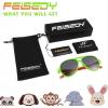 imageFEISEDY Toddler Aviator Polarized Sunglasses Flexible Frame Cute Baby Boys Girls Age 06 Rubber Outdoor B2789005 Green  Orange