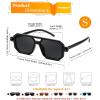 imageFEISEDY Toddler Sunglasses Vintage Pilot Square Flexible TPEE Kids Shades for Boys Girls Age 06 B0188001 Cool Black