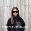 imageFEISEDY Toddler Sunglasses Vintage Pilot Square Flexible TPEE Kids Shades for Boys Girls Age 06 B0188001 Cool Black
