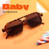 imageFEISEDY Toddler Sunglasses Vintage Pilot Square Flexible TPEE Kids Shades for Boys Girls Age 06 B0188002 Wild Leopard