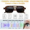 imageFEISEDY Toddler Sunglasses Vintage Pilot Square Flexible TPEE Kids Shades for Boys Girls Age 06 B0188002 Wild Leopard