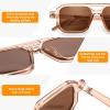 imageFEISEDY Toddler Sunglasses Vintage Pilot Square Flexible TPEE Kids Shades for Boys Girls Age 06 B0188003 Elegant Champagne