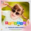 imageFEISEDY Toddler Sunglasses Vintage Pilot Square Flexible TPEE Kids Shades for Boys Girls Age 06 B0188003 Elegant Champagne