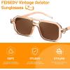 imageFEISEDY Toddler Sunglasses Vintage Pilot Square Flexible TPEE Kids Shades for Boys Girls Age 06 B0188003 Elegant Champagne