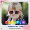 imageFEISEDY Toddler Sunglasses Vintage Pilot Square Flexible TPEE Kids Shades for Boys Girls Age 06 B0188004 Cute Pink
