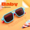 imageFEISEDY Toddler Sunglasses Vintage Pilot Square Flexible TPEE Kids Shades for Boys Girls Age 06 B0188005 Lively Blue