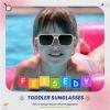 imageFEISEDY Toddler Sunglasses Vintage Pilot Square Flexible TPEE Kids Shades for Boys Girls Age 06 B0188006 Quiet Beige