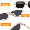 imageFEISEDY Toddler Sunglasses Vintage Pilot Square Flexible TPEE Kids Shades for Boys Girls Age 06 B0188006 Quiet Beige