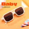 imageFEISEDY Toddler Sunglasses Vintage Pilot Square Flexible TPEE Kids Shades for Boys Girls Age 06 B0188006 Quiet Beige