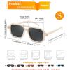 imageFEISEDY Toddler Sunglasses Vintage Pilot Square Flexible TPEE Kids Shades for Boys Girls Age 06 B0188006 Quiet Beige
