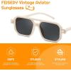 imageFEISEDY Toddler Sunglasses Vintage Pilot Square Flexible TPEE Kids Shades for Boys Girls Age 06 B0188006 Quiet Beige