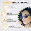 imageFEISEDY Women Men Futurisitc Hipster Round Sunglasses Polygon Trapezoid Side Shields Delicate Metal Frame B2825Champagne Lens
