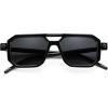 imageFEISEDY Toddler Sunglasses Vintage Pilot Square Flexible TPEE Kids Shades for Boys Girls Age 06 B0188001 Cool Black