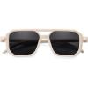 imageFEISEDY Toddler Sunglasses Vintage Pilot Square Flexible TPEE Kids Shades for Boys Girls Age 06 B0188006 Quiet Beige