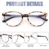 imageFEISEDY 3 Pack Lightweight Square Blue Light Reading Glasses for Women Trendy Tortoise Clear Readers B0238Multicolor