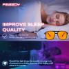 imageFEISEDY Amber Blue Light Glasses for Computer Gaming Anti Eyestrain Sleep Glasses G2835Black