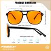 imageFEISEDY Amber Blue Light Glasses for Computer Gaming Anti Eyestrain Sleep Glasses G2835Black