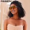 imageFEISEDY Amber Blue Light Glasses for Computer Gaming Anti Eyestrain Sleep Glasses G2835Green Transparent