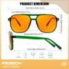 imageFEISEDY Amber Blue Light Glasses for Computer Gaming Anti Eyestrain Sleep Glasses G2835Green Transparent