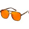 imageFEISEDY Amber Blue Light Glasses for Computer Gaming Anti Eyestrain Sleep Glasses G2835Tortoise