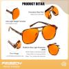 imageFEISEDY Amber Blue Light Glasses for Computer Gaming Anti Eyestrain Sleep Glasses G2835Tortoise