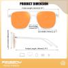imageFEISEDY Amber Blue Light Glasses for Computer Gaming Anti Eyestrain Sleep Glasses G2835Transparent