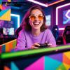 imageFEISEDY Amber Blue Light Glasses for Computer Gaming Anti Eyestrain Sleep Glasses G2835Transparent