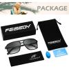 imageFEISEDY Aviator Bifocal Reading Sunglasses for Men Women Vintage Square Tinted Blue Light Blocking Readers B0181Black Framegradient Gray