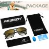 imageFEISEDY Aviator Bifocal Reading Sunglasses for Men Women Vintage Square Tinted Blue Light Blocking Readers B0181Black Framegradient Tea