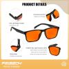 imageFEISEDY Blue Light Glasses for Better Sleep Amber Computer Gaming TV Anti Eyestrain Glasses with Spring Hinge B0249Matte Black