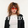 imageFEISEDY Blue Light Glasses for Better Sleep Amber Computer Gaming TV Anti Eyestrain Glasses with Spring Hinge B0249Matte BlackBrown Leg
