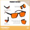 imageFEISEDY Blue Light Glasses for Better Sleep Amber Computer Gaming TV Anti Eyestrain Glasses with Spring Hinge B0249Matte BlackBrown Leg