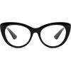 imageFEISEDY CatEye Blue Light Reading Glasses for Women Thick Fashion Anti Glare Digital Eyestrain Readers B0230Black