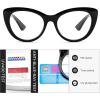 imageFEISEDY CatEye Blue Light Reading Glasses for Women Thick Fashion Anti Glare Digital Eyestrain Readers B0230Black