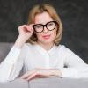 imageFEISEDY CatEye Blue Light Reading Glasses for Women Thick Fashion Anti Glare Digital Eyestrain Readers B0230Black