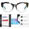 imageFEISEDY CatEye Blue Light Reading Glasses for Women Thick Fashion Anti Glare Digital Eyestrain Readers B0230Blue Tortoise